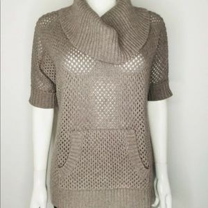 BCBG Eddy Sweater Cowl Neck Grey Dusk